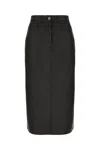 Weekend Max Mara Button Detailed Midi Skirt In Nero