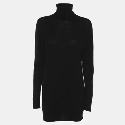 Pre-owned Weekend Max Mara Black Virgin Wool Knit Sweater S