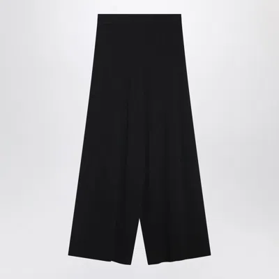 Weekend Max Mara Black Viscose-knit Trousers
