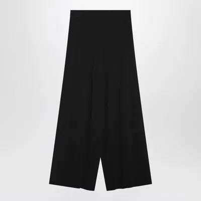 WEEKEND MAX MARA WEEKEND MAX MARA BLACK VISCOSE-KNIT TROUSERS
