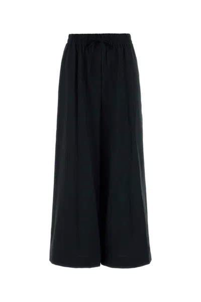 Weekend Max Mara Black Wool Elmo Wide-leg Pant