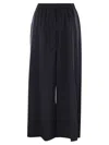 Weekend Max Mara Midnight Blue Wool Elmo Wide-leg Pant In Blue