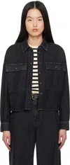 Weekend Max Mara Black Zemira Denim Shirt In 007 Black