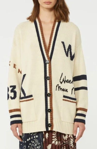 WEEKEND MAX MARA WEEKEND MAX MARA BLASONE OVERSIZE JACQUARD CARDIGAN