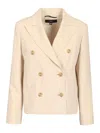Weekend Max Mara Double-breasted Blazer In White