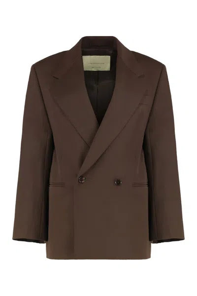 Weekend Max Mara Blazer In Levantine Wool In Brown