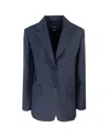 Weekend Max Mara Blazer Materia Blue In 001
