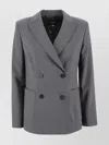 Weekend Max Mara Blazer Tailored Peak Lapels In Gray