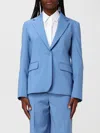 Weekend Max Mara Tailored Suit Jacket Buttoned Cuffs Flap Pockets In Multi
