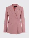 Weekend Max Mara Double-breasted Virgin Wool Blazer In Pink