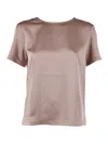 Weekend Max Mara Crew-neck Button-closure Top In Pink