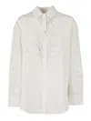 Weekend Max Mara Elmi Floral Lace Shirt In White