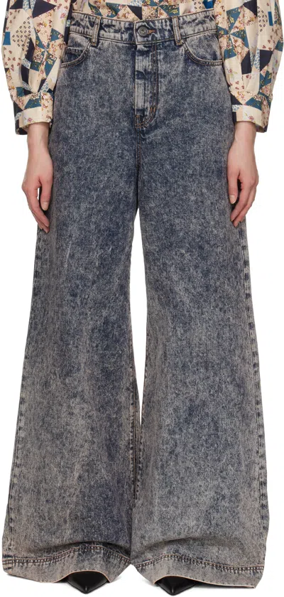 Weekend Max Mara Blue & Beige Pallore Jeans In 013 Pink