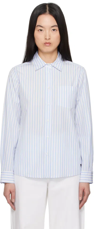Weekend Max Mara Blue & White Bahamas Shirt In 037 Light Blue