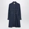 Weekend Max Mara Balenio Mini Denim Shirt Dress In Blue