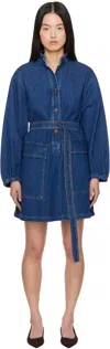 Weekend Max Mara Blue Euro Denim Minidress In 002 Navy Medium