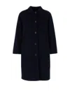 Weekend Max Mara Zenone Coat With Back Belt Detail In Black