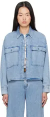 Weekend Max Mara Blue Zemira Denim Shirt In 038 Navy
