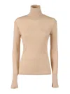 Weekend Max Mara Long-sleeve Rollneck Top In Brown