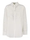 Weekend Max Mara Elmi Floral Lace Shirt In White