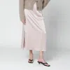Weekend Max Mara Blush Satin Midi Skirt In Blue