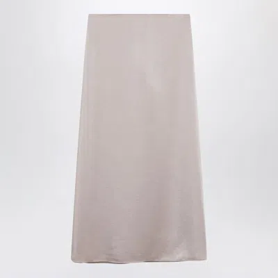 Weekend Max Mara Blush Satin Midi Skirt In Pink