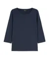 Weekend Max Mara Boat Collar T-shirt In Black