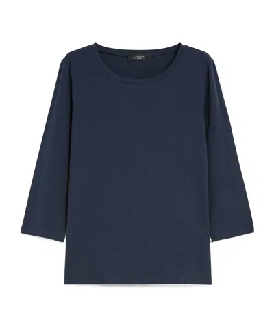Weekend Max Mara Boat Collar T-shirt In Black