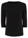 Weekend Max Mara Multia Three-quarter Sleeve Shirt In Black