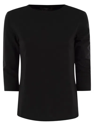 Weekend Max Mara Boat Neck Regular Fit Top In Black