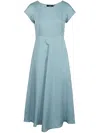 Weekend Max Mara Boat Neck Short In Light Blue