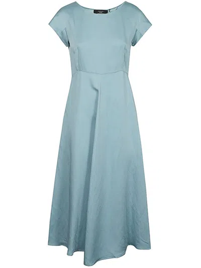 Weekend Max Mara Boat Neck Short In Light Blue