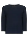 Weekend Max Mara Boat-neck Sweater In Blue