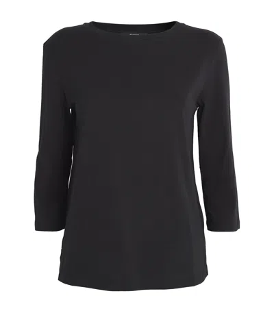 Weekend Max Mara Boat Neck T-shirt In Black