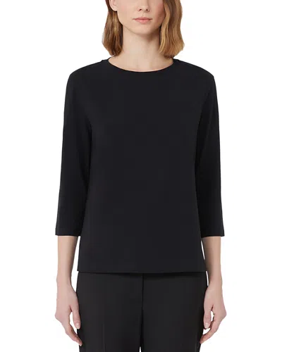 Weekend Max Mara Boat Neck Top In Black