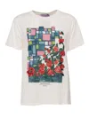 Weekend Max Mara T-shirt Bobby In Jersey Stampato In White