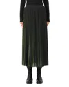Weekend Max Mara Bora Pleated Skirt In Green
