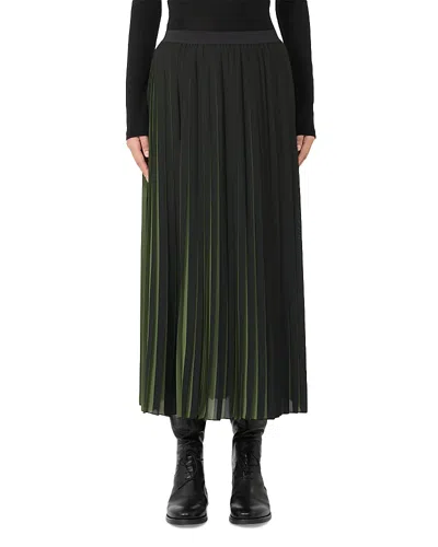 Weekend Max Mara Bora Pleated Skirt In Green