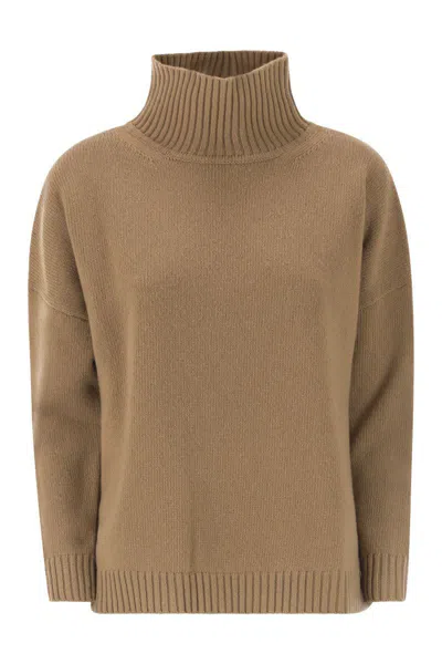 Weekend Max Mara Borgia - Wool Turtleneck Sweater In Brown