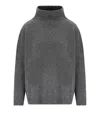 Weekend Max Mara Borgia Anthracite Grey Turtleneck Sweater In Gray