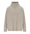 Weekend Max Mara Borgia Beige Turtleneck Sweater In Neutral