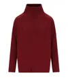 Weekend Max Mara Borgia Red Turtleneck Sweater In Burgundy