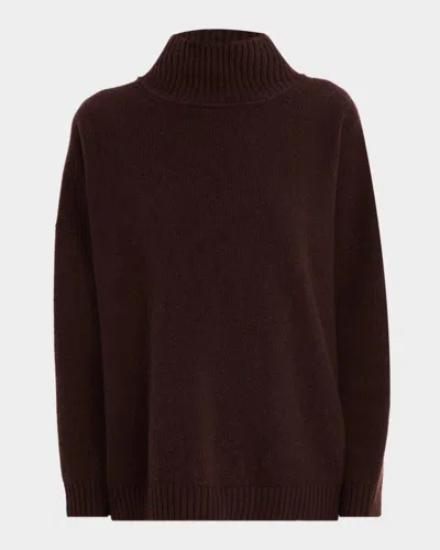 Weekend Max Mara Borgia Turtleneck Virgin Wool Sweater In Burgundy