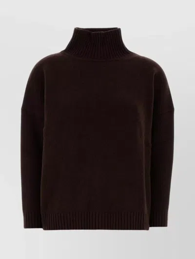WEEKEND MAX MARA BORGIA TURTLENECK WOOL SWEATER WITH DROPPED SHOULDERS