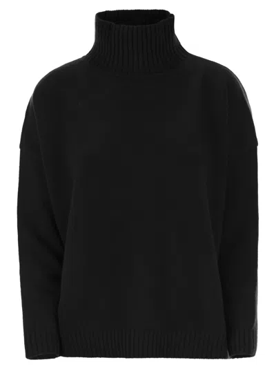 Weekend Max Mara Borgia Wool Turtleneck Sweater In Black