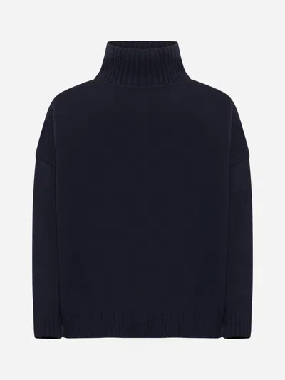 Weekend Max Mara Borgia Wool Turtleneck In Navy