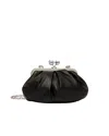 Weekend Max Mara Borsa A Tracolla Pasticcino In Montone Nera In Blue
