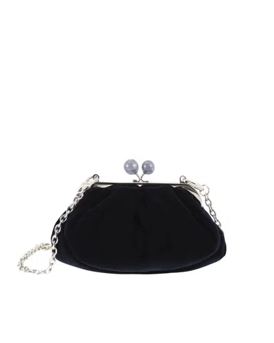 Weekend Max Mara Small Pasticcino Shoulder Bag In Black