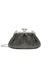 Weekend Max Mara Borsa Pasticcino Small In Raso E Strass Nera In Black