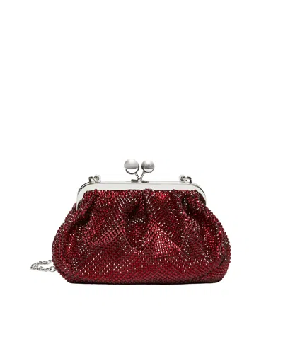 Weekend Max Mara Borsa Pasticcino Small Strass Rossa In Wkavino003
